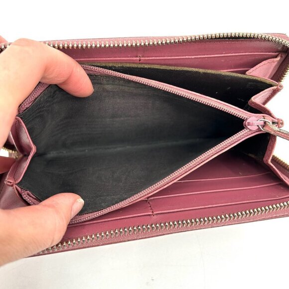 GUCCI Barbie Pink GG Signature Leather Full Zip Guccissima Continental Wallet - Picture 11 of 14
